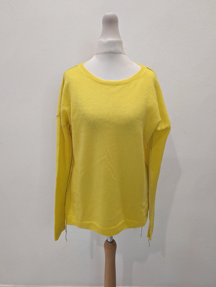 Charli Cashmere Yellow Jumper XS