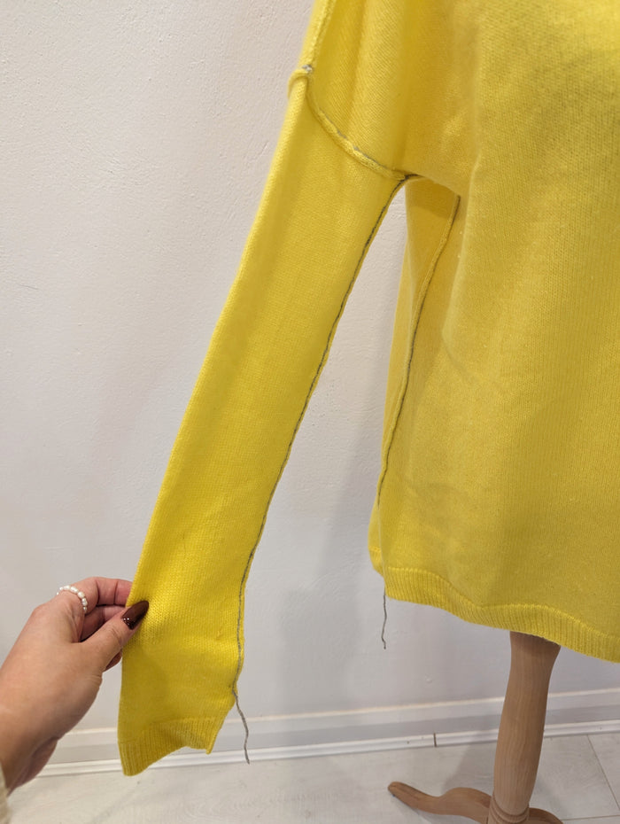 Charli Cashmere Yellow Jumper XS