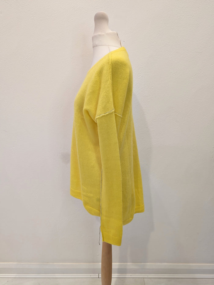 Charli Cashmere Yellow Jumper XS