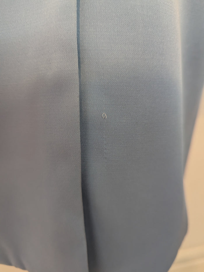 Charlotte & Tess Blue Satin Top S NWT