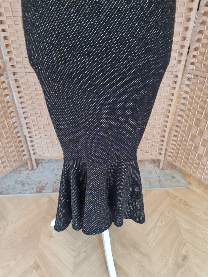 City Goddess Black Gold Evening Dress 12