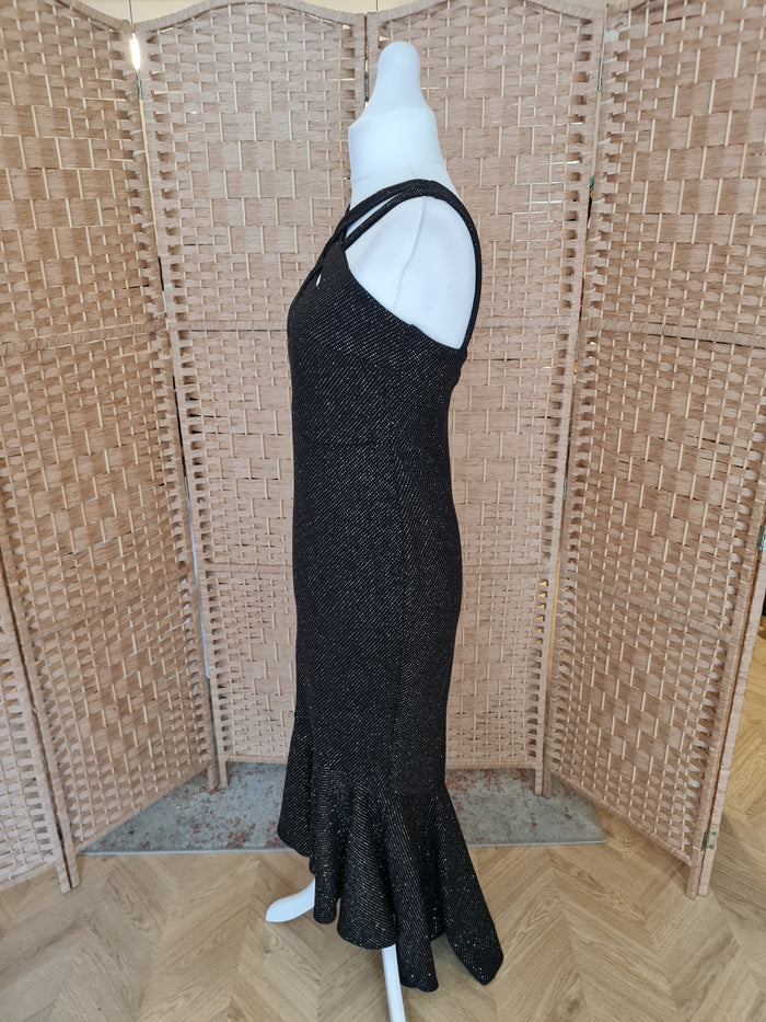 City Goddess Black Gold Evening Dress 12