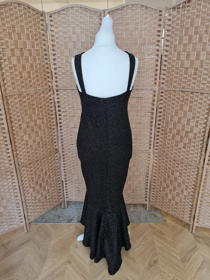 City Goddess Black Gold Evening Dress 12