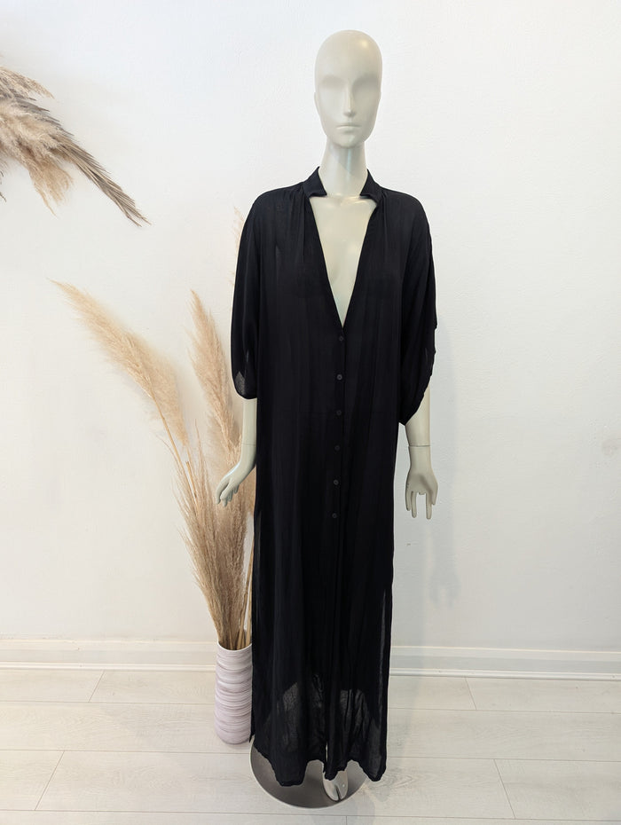 Ckontova black maxi coverup One Size NWT RRP £102