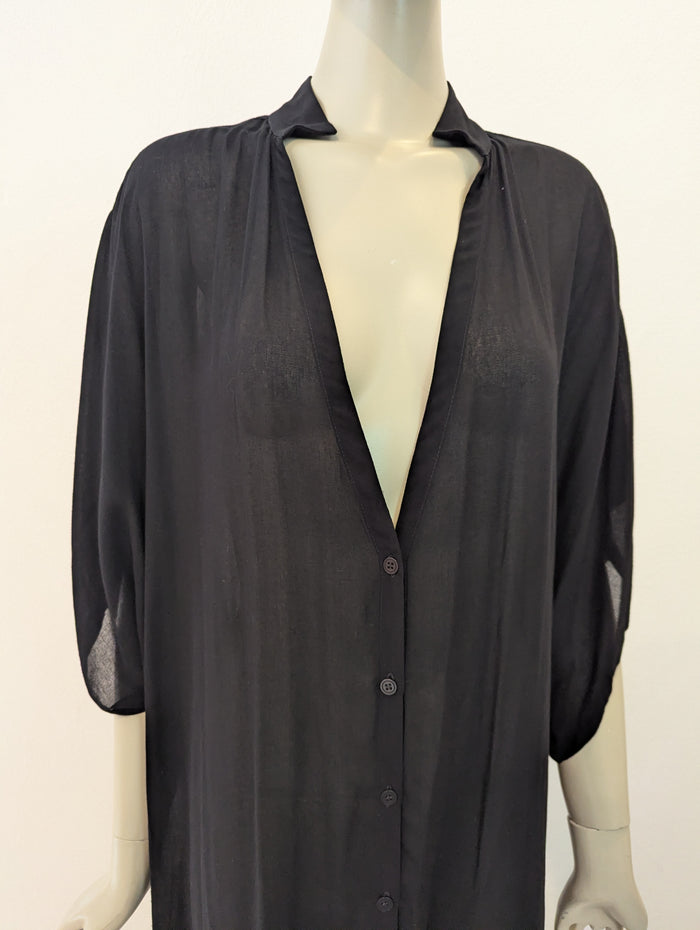 Ckontova black maxi coverup One Size NWT RRP £102