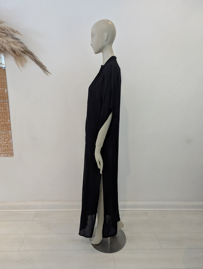 Ckontova black maxi coverup One Size NWT RRP £102