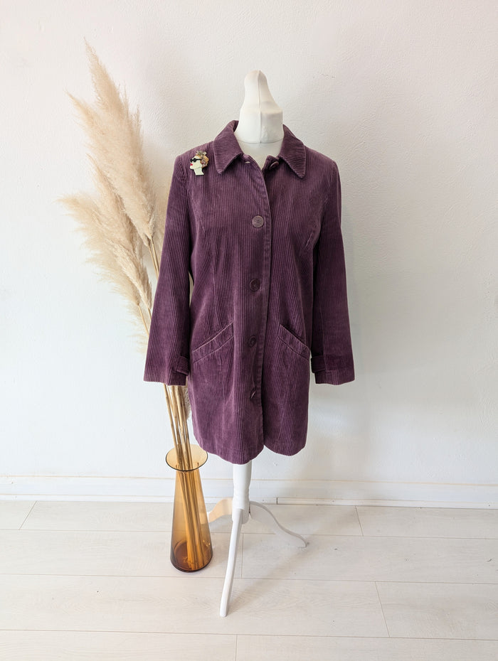 Classic Purple Cord Coat 16