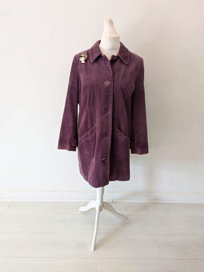 Classic Purple Cord Coat 16