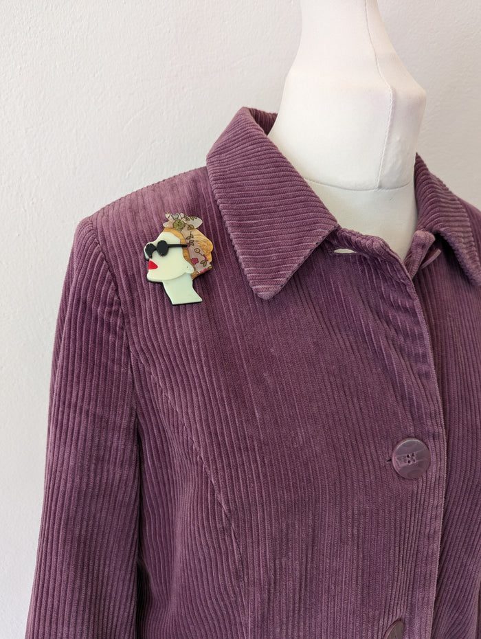Classic Purple Cord Coat 16