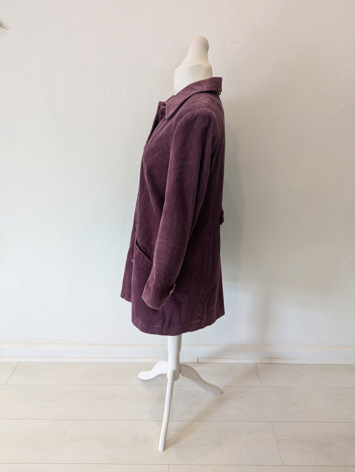 Classic Purple Cord Coat 16