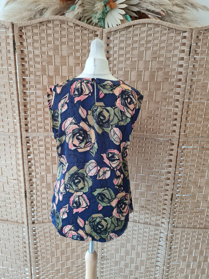 Clements Ribeiro Beaded Floral Top Size Medium