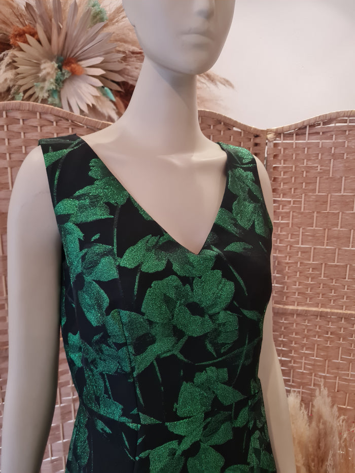 Closet Green Floral Dress 14