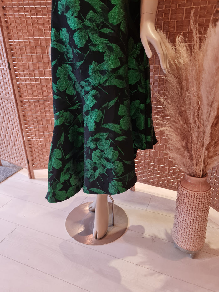 Closet Green Floral Dress 14