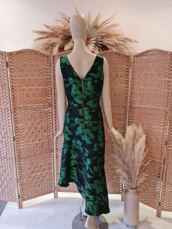 Closet Green Floral Dress 14
