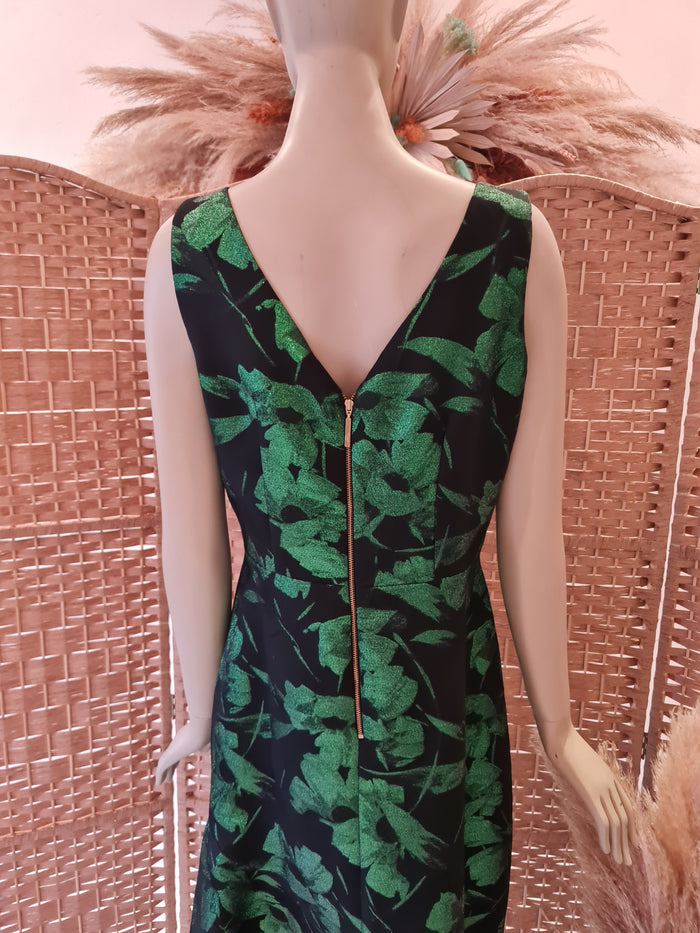 Closet Green Floral Dress 14