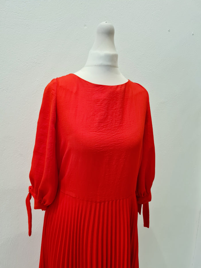 Closet Red Pleated Dress Size 10