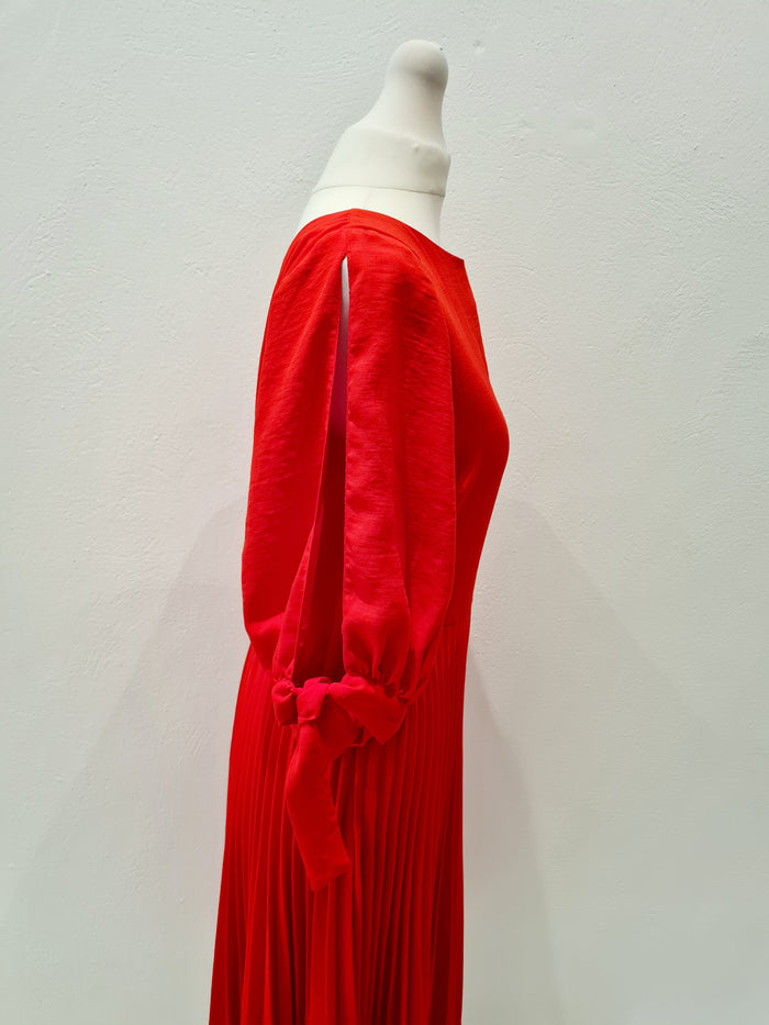 Closet Red Pleated Dress Size 10