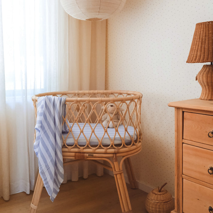 Cloud Stripe Organic Muslin Wrap Swaddle