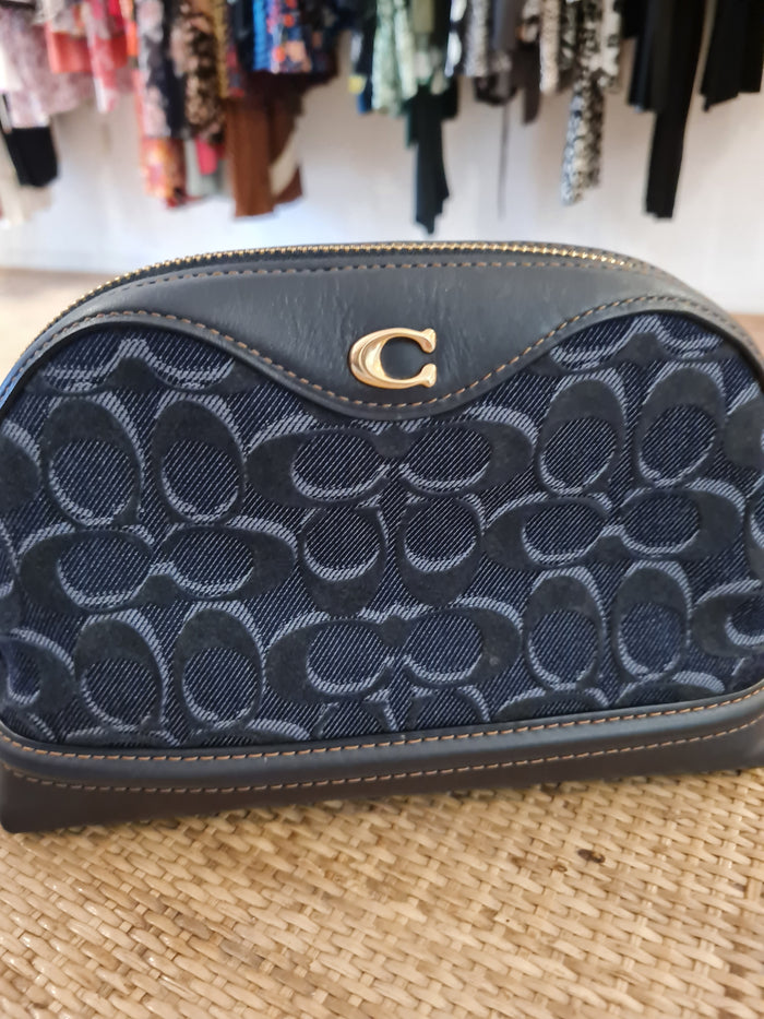 Coach Navy Denim Cross Body Bag