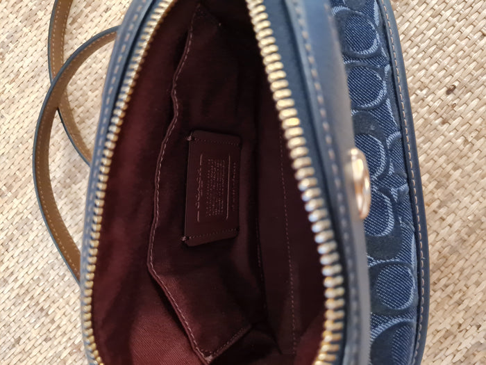 Coach Navy Denim Cross Body Bag