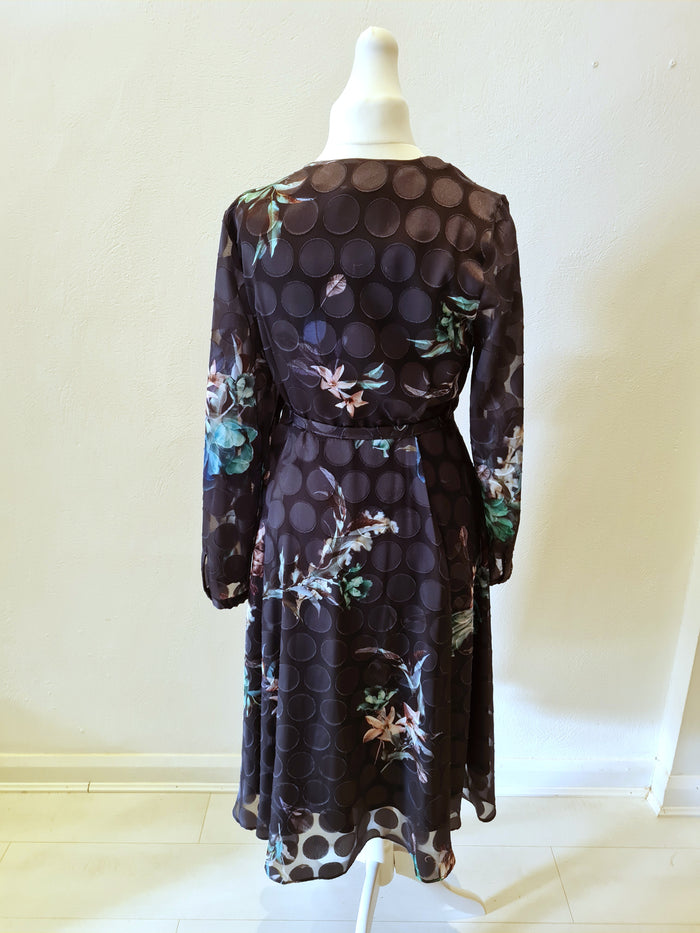 Coast Floral Wrap Dress Size 16