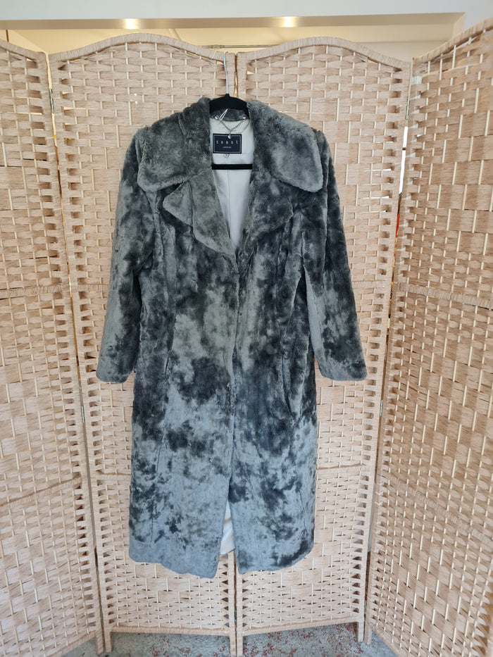 Coast Full Legth Mink Faux Fur Coat Size 14