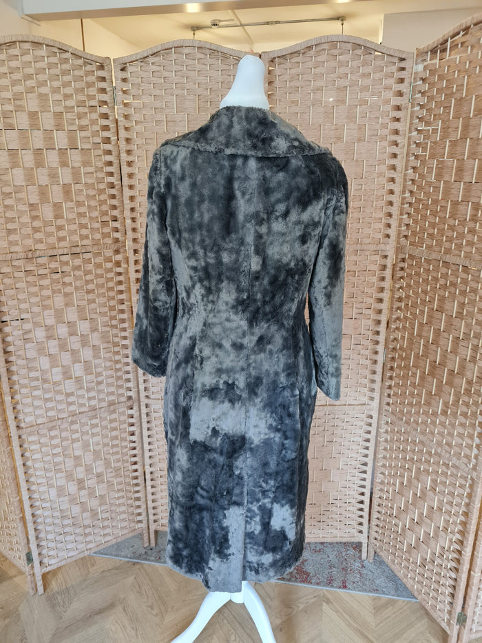 Coast Full Legth Mink Faux Fur Coat Size 14