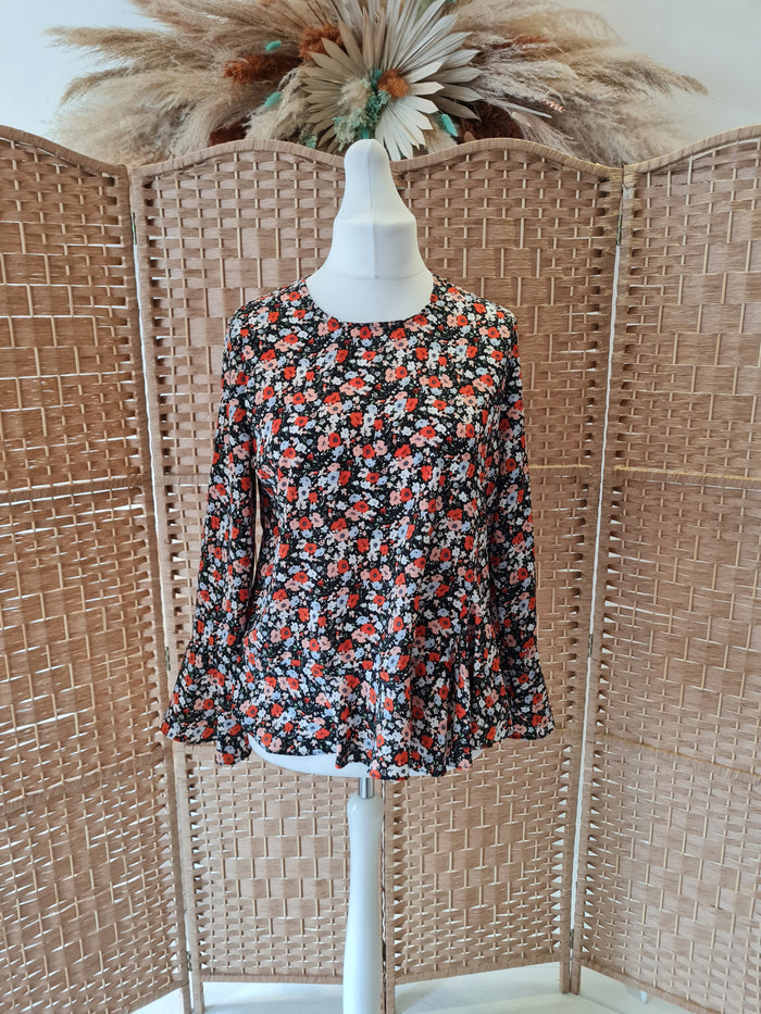 Coast long sleeved floral top 14 NWT