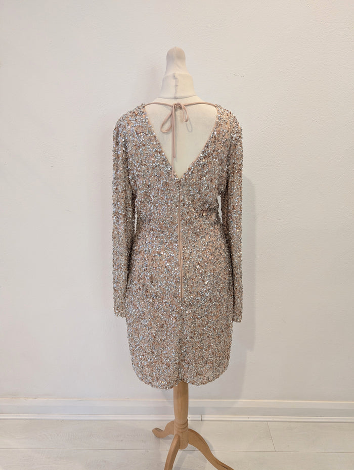 Coast Silver/Rose gold sequin Dress 8