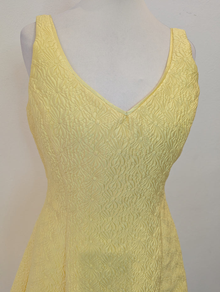 Coast Yellow Jacquard Dress 8 NWT RRP £95