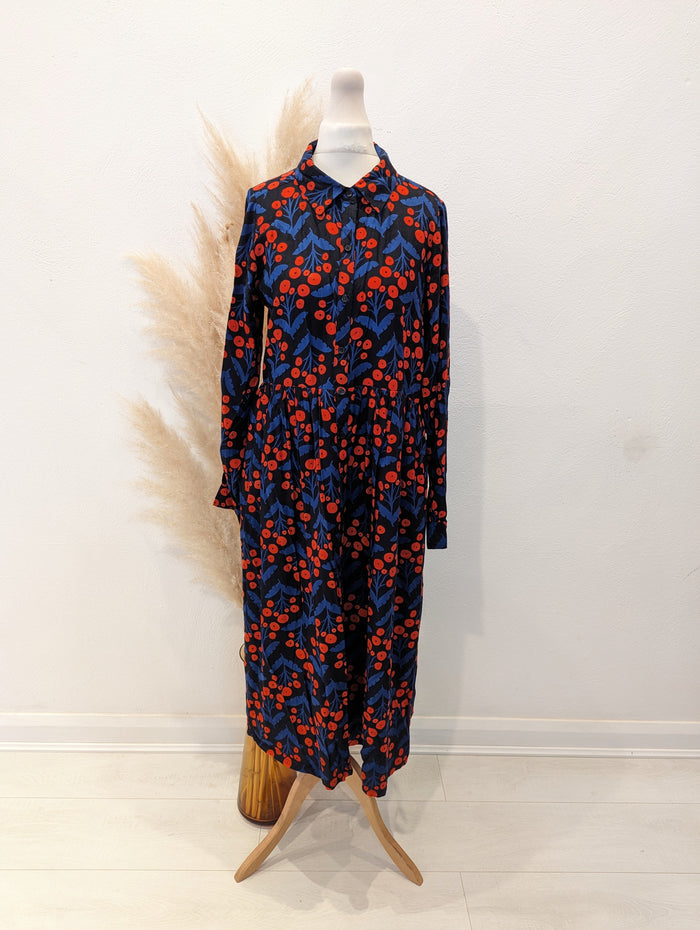 Compania Fantastica Blue Print Dress S