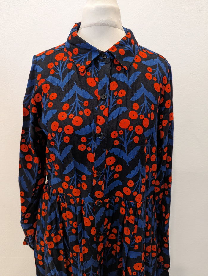 Compania Fantastica Blue Print Dress S