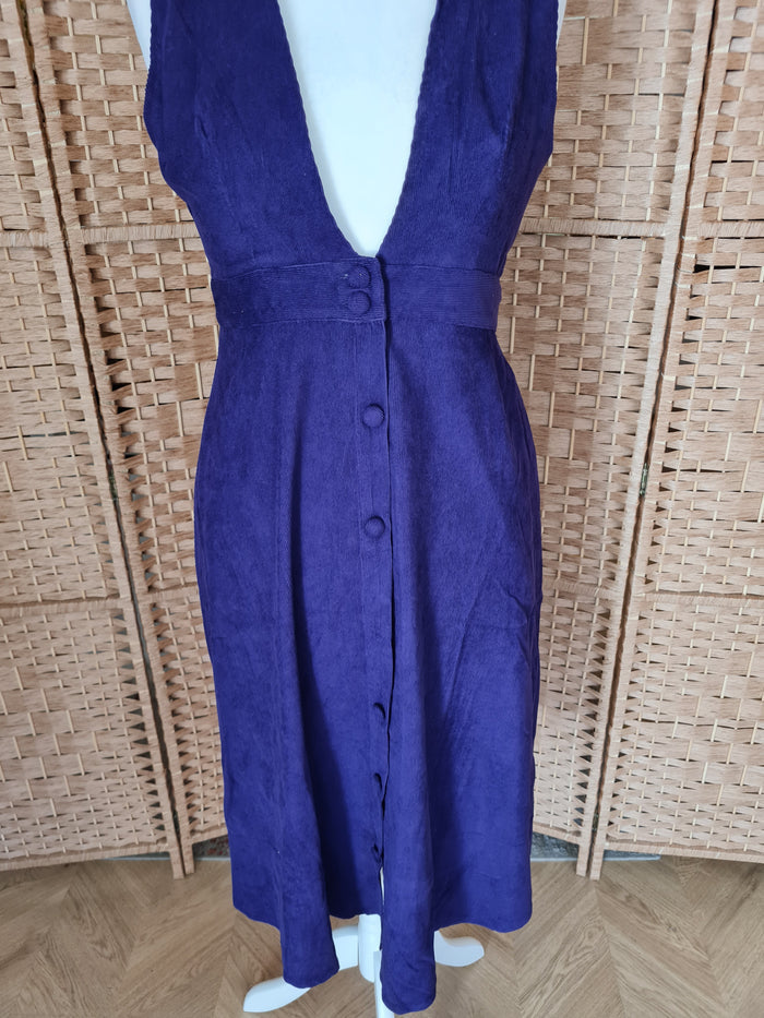Compania Fantastica Purple Cord Dress M NWT