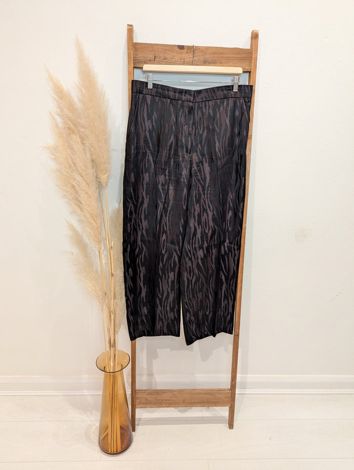 Cos Black Animal print trousers 44