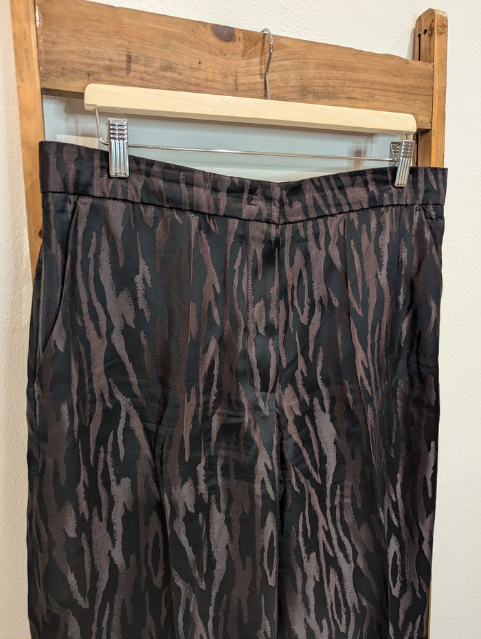 Cos Black Animal print trousers 44