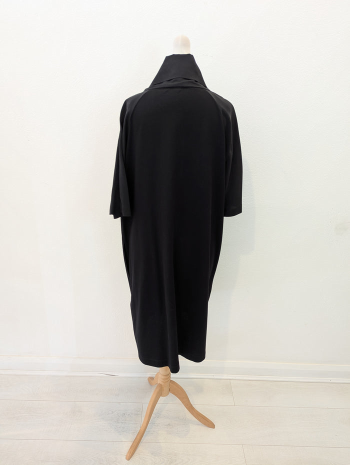 Cos Black Funnel Neck Dress S
