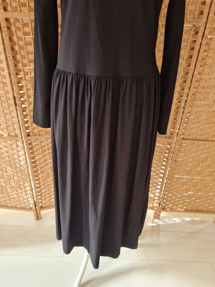 Cos Black High Neck Dress M