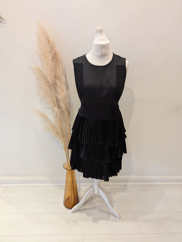 Cos Black Pleated Dress 44
