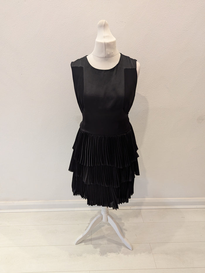 Cos Black Pleated Dress 44