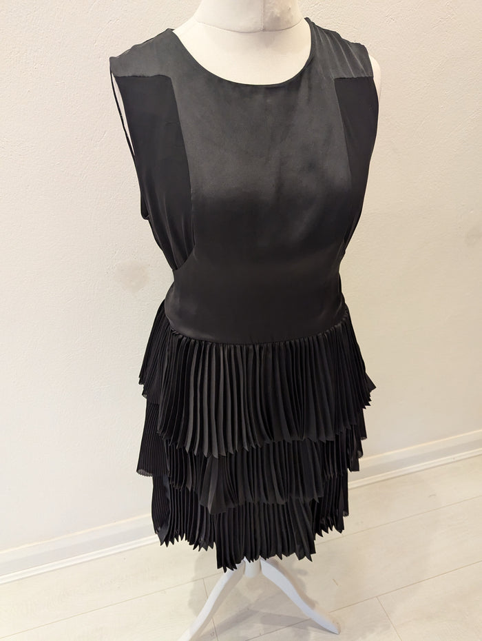 Cos Black Pleated Dress 44