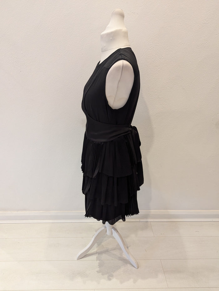 Cos Black Pleated Dress 44