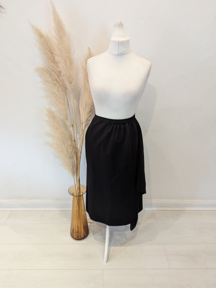 Cos Black Wrap Skirt Size Large NWT RRP £69