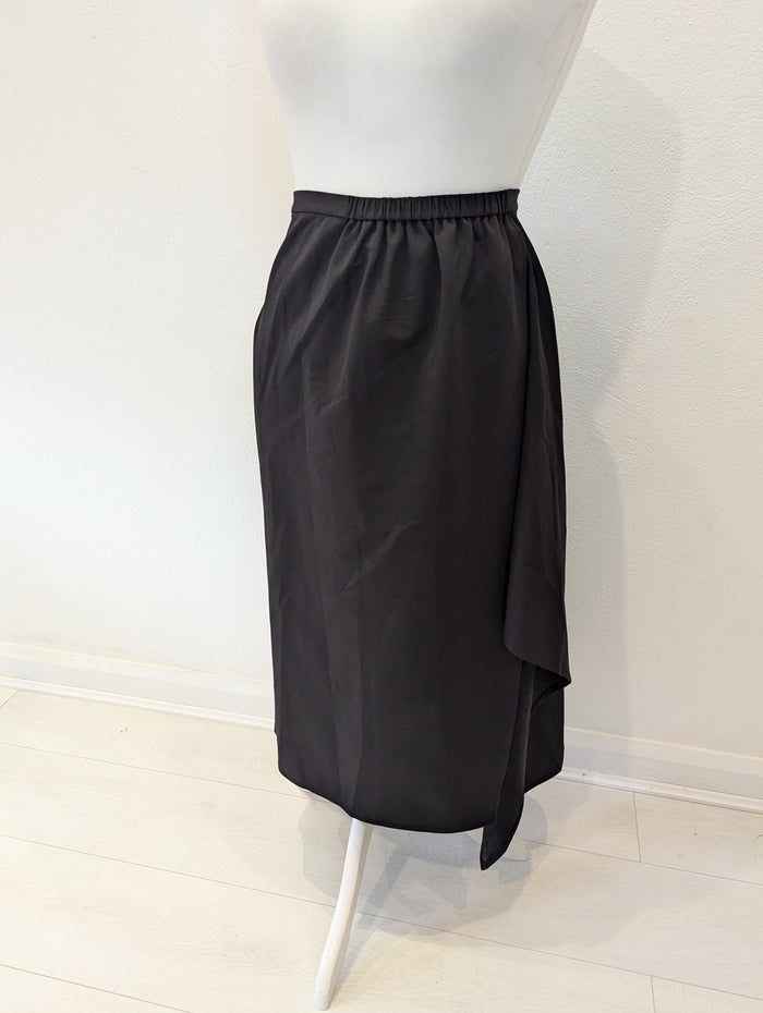 Cos Black Wrap Skirt Size Large NWT RRP £69
