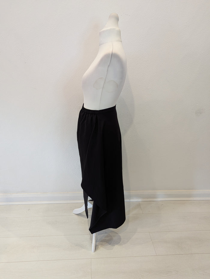 Cos Black Wrap Skirt Size Large NWT RRP £69