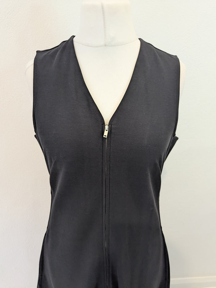 COS Black Zip Front Dress M RRP £95
