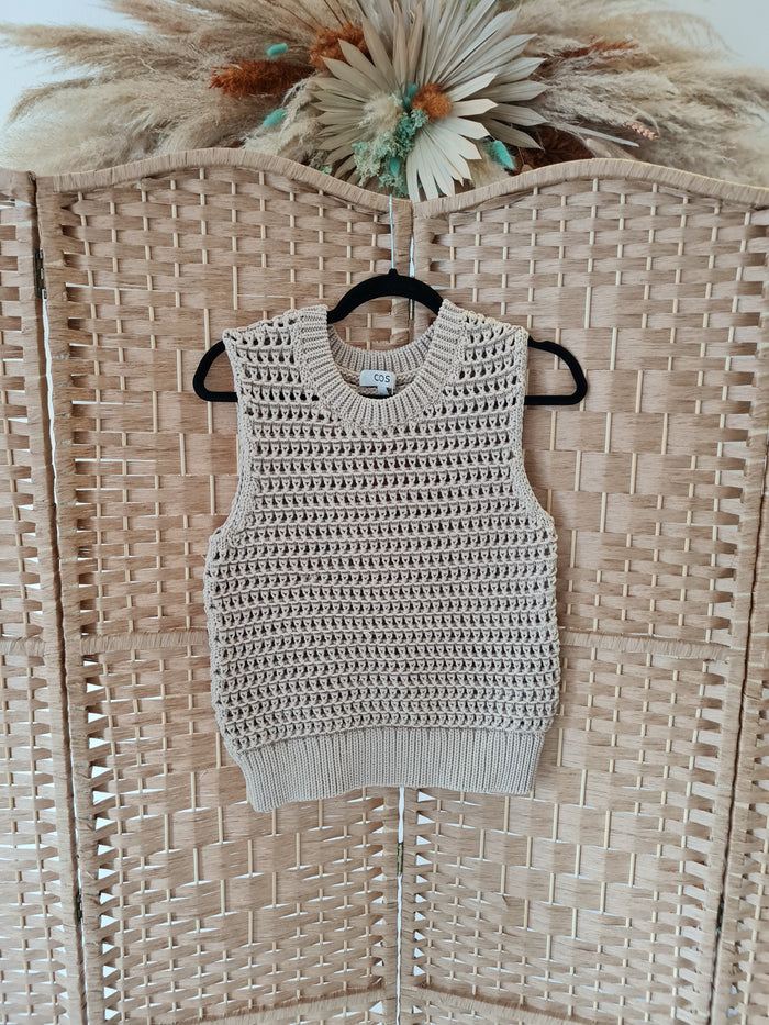 Cos Cream Knitted Vest S