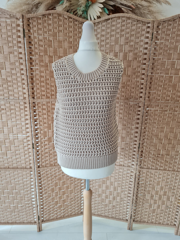 Cos Cream Knitted Vest S