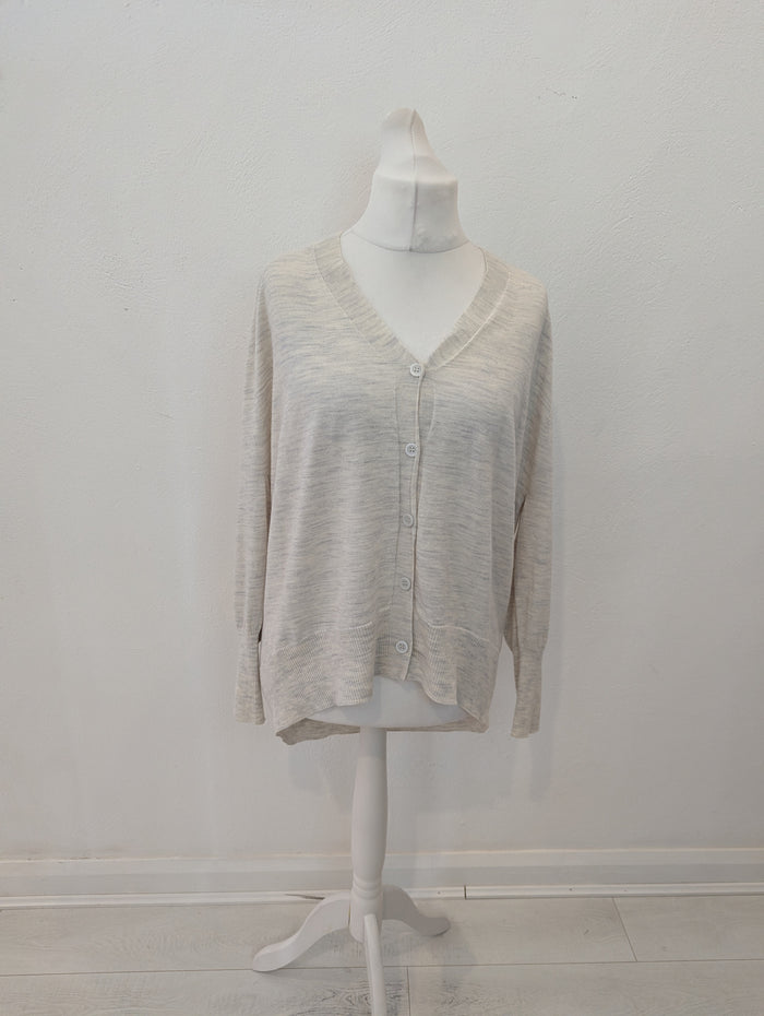 Cos Grey Wool Cardigan Small
