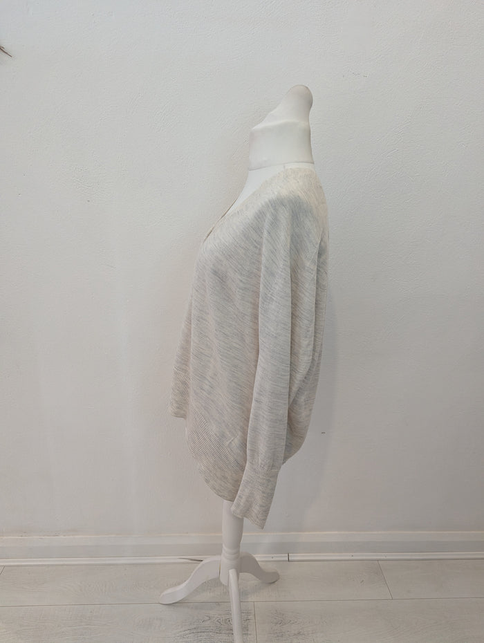 Cos Grey Wool Cardigan Small