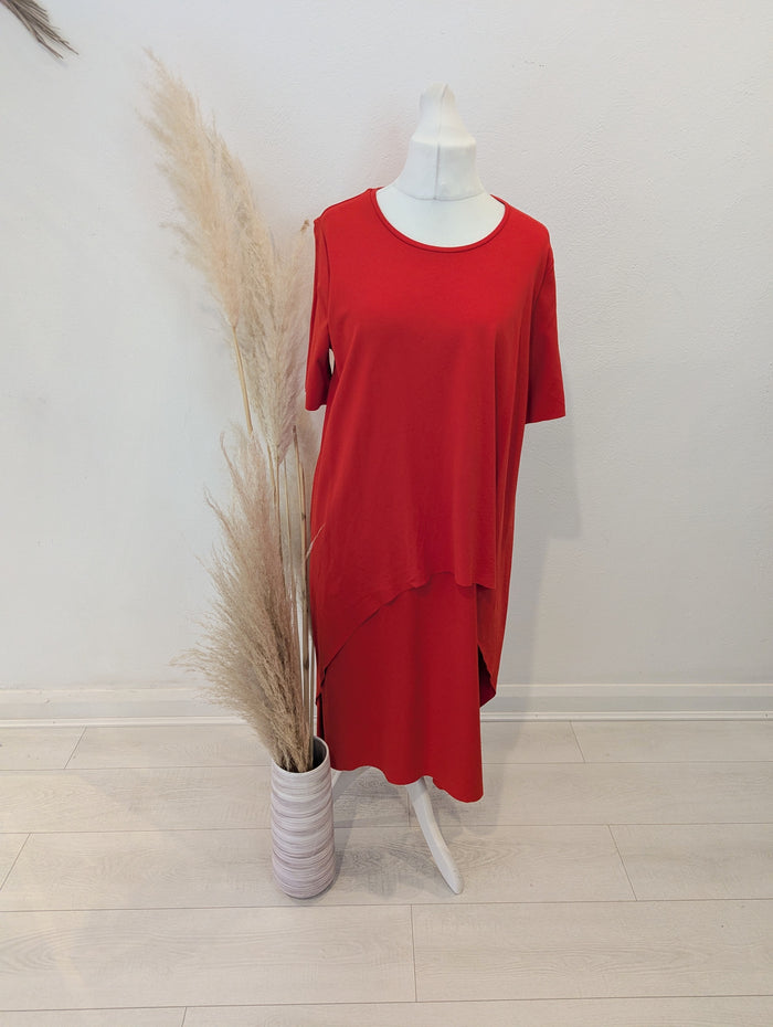 Cos Orange Dip hem dress L